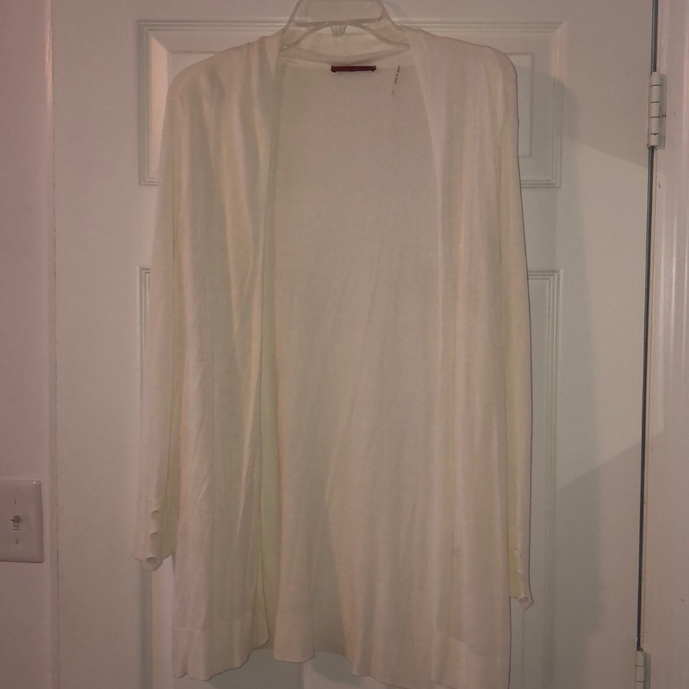 Long Sleeve White Cardigan